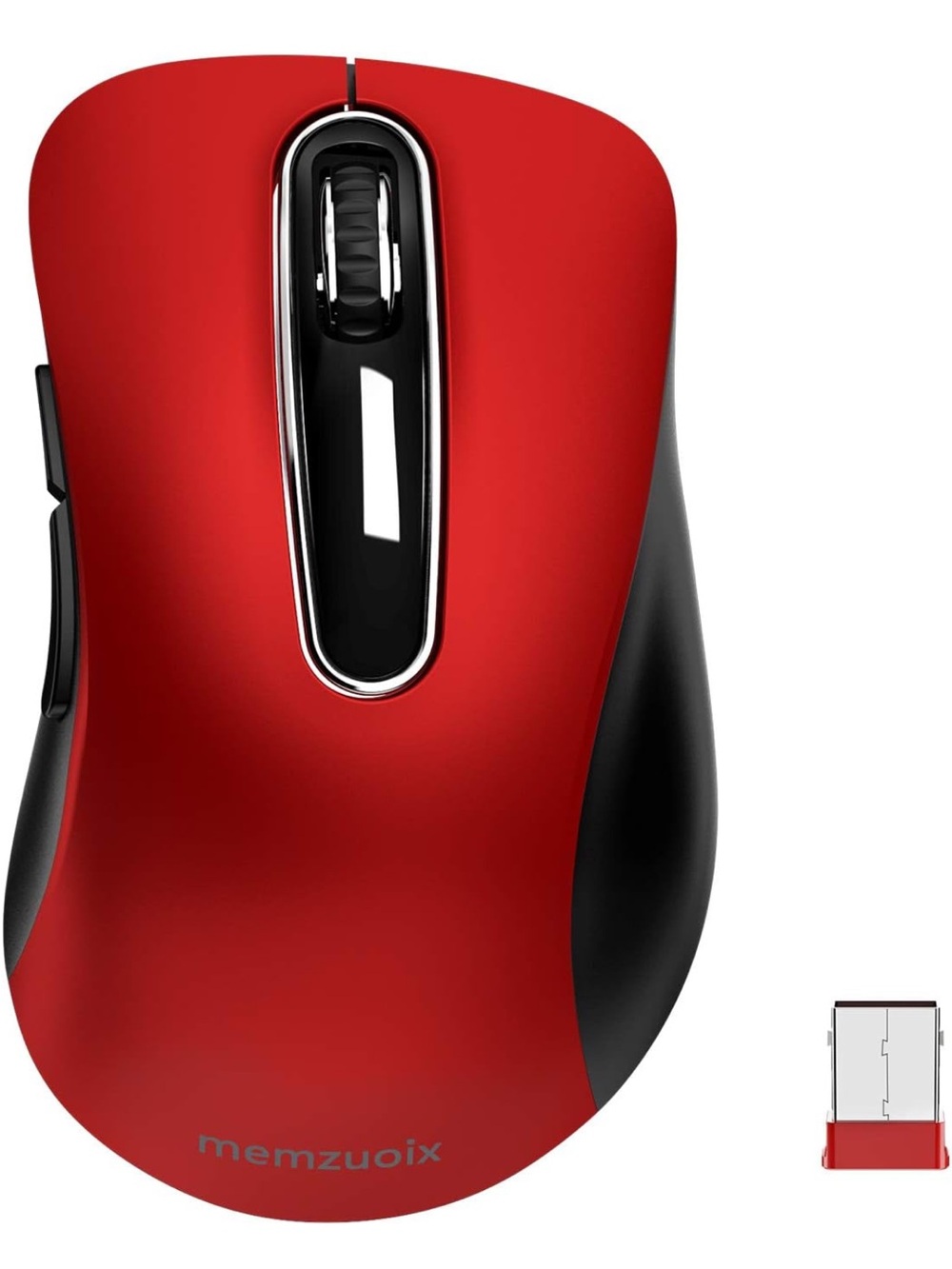 2.4G Wireless Mouse, 1400 DPI Mobile Optical Cordless Mouse, Red